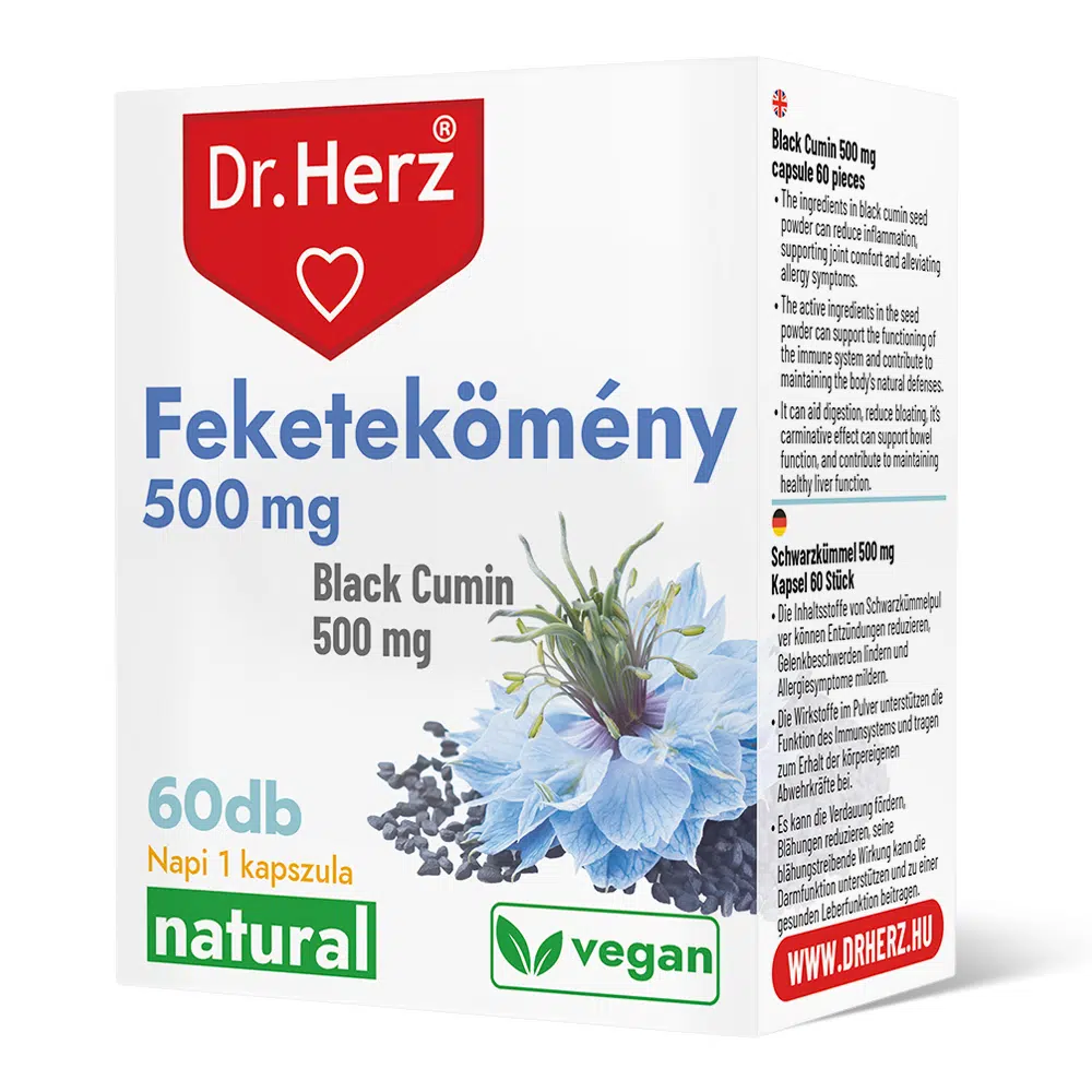 Dr. Herz Feketeköménymag 500mg kapszula - 60db Dr. Herz Feketeköménymag 500mg kapszula - 60db