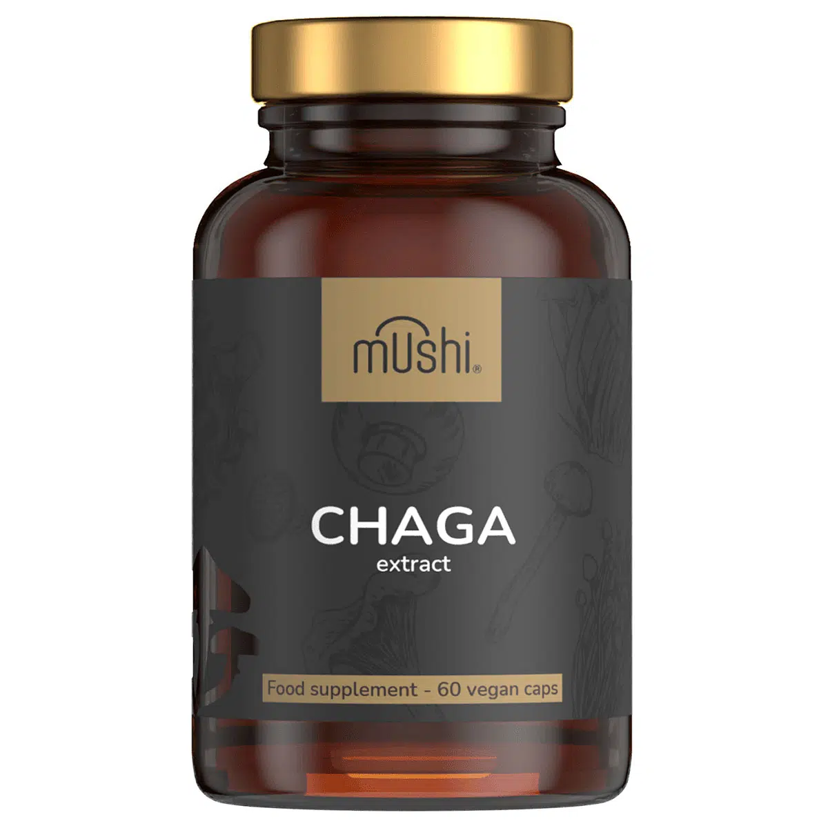 Mushi Chaga gomba kivonat kapszula 60db Mushi Chaga gomba kivonat kapszula 60db