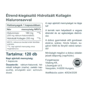 Vitaking Kollagén+Hialuronsav kapszula - 120db - Image 3