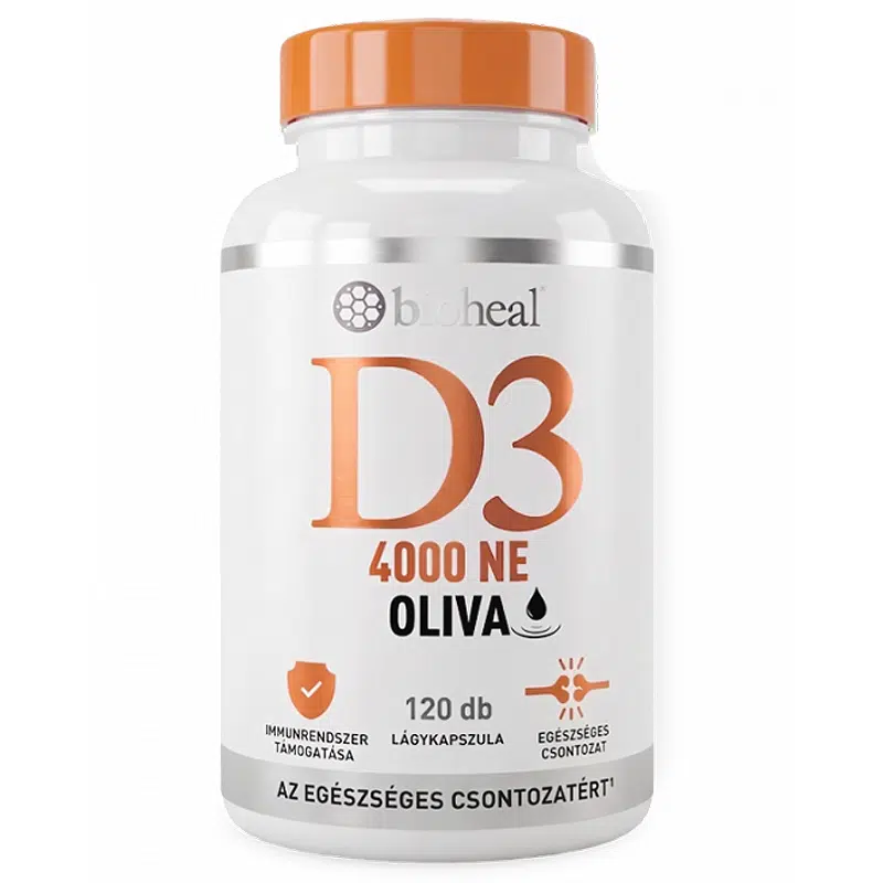 Bioheal Oliva D3 4000 NE lágykapszula - 120db Bioheal Oliva D3 4000 NE lágykapszula - 120db