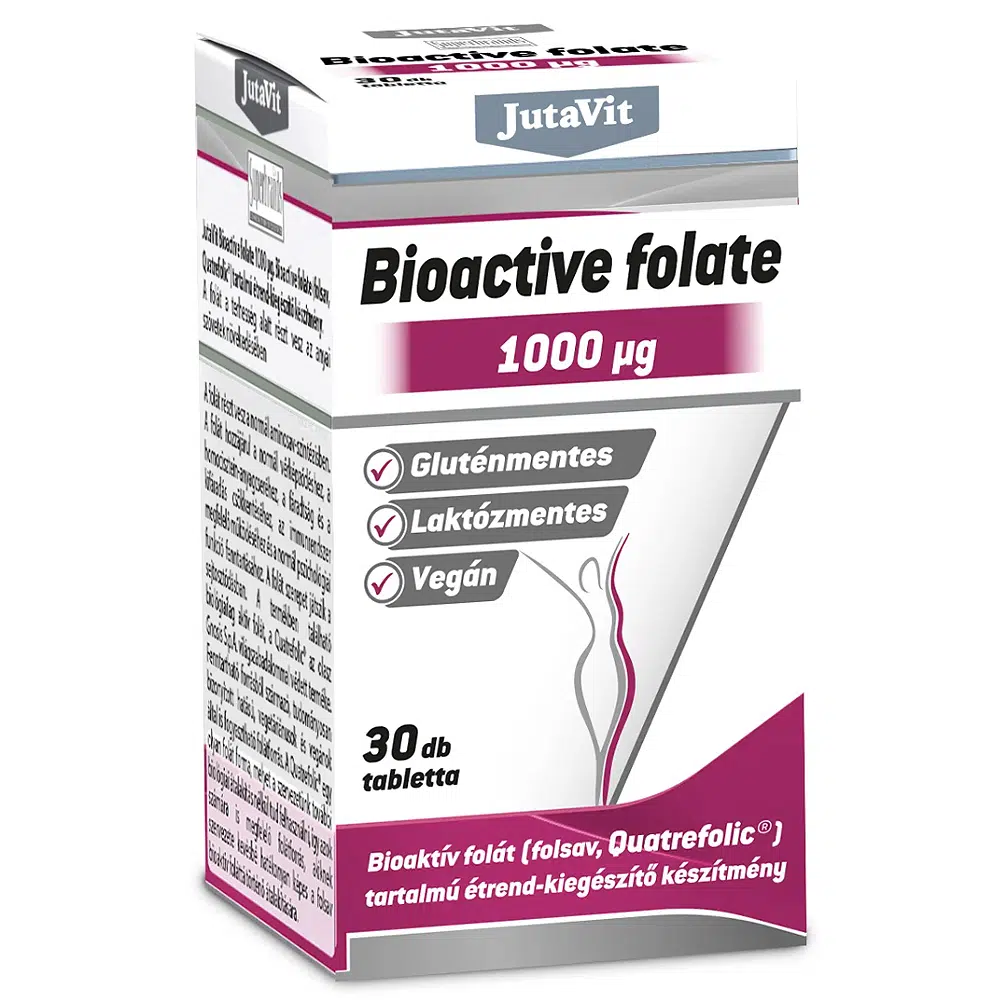 JutaVit Bioaktív Folát 1000mg tabletta - 30db JutaVit Bioaktív Folát 1000mg tabletta - 30db