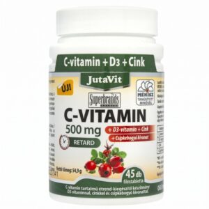 Jutavit c-vitamin+d3 500 mg tabletta 45 db