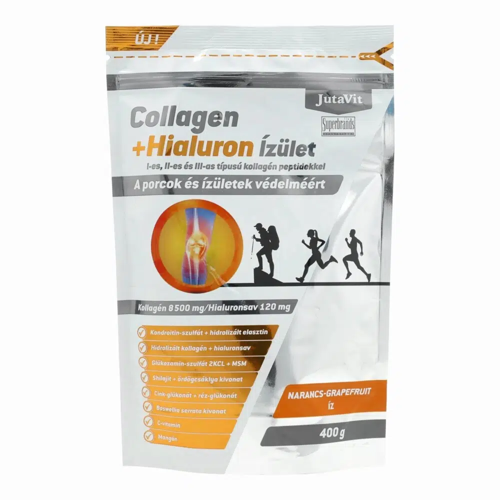 JutaVit Collagen+Hialuron ÍZÜLET Narancs-Grapefruit 400g JutaVit Collagen+Hialuron ÍZÜLET Narancs-Grapefruit 400g