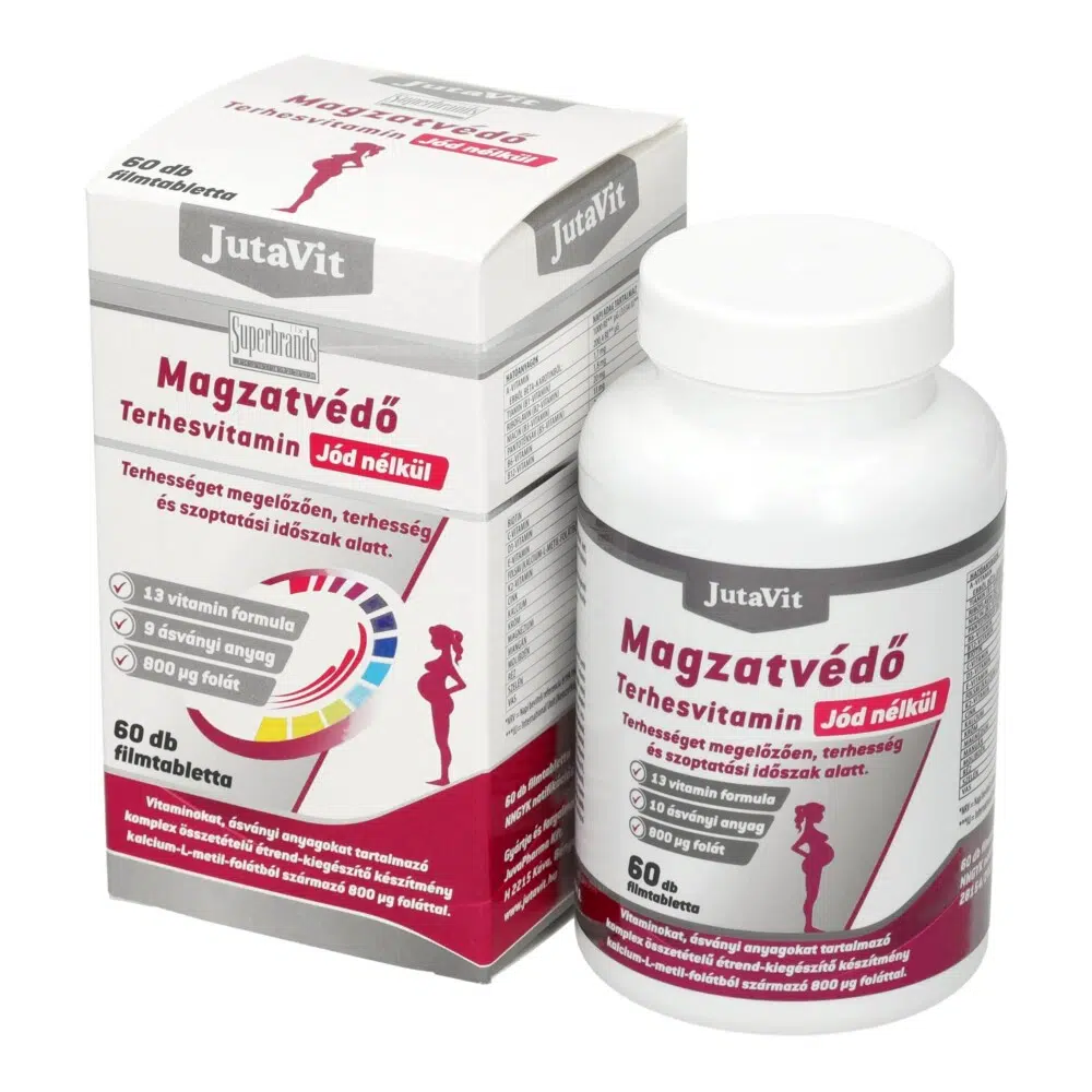 Jutavit magzatvédő terhesvitamin jód nélkül 60db Jutavit magzatvédő terhesvitamin jód nélkül 60db