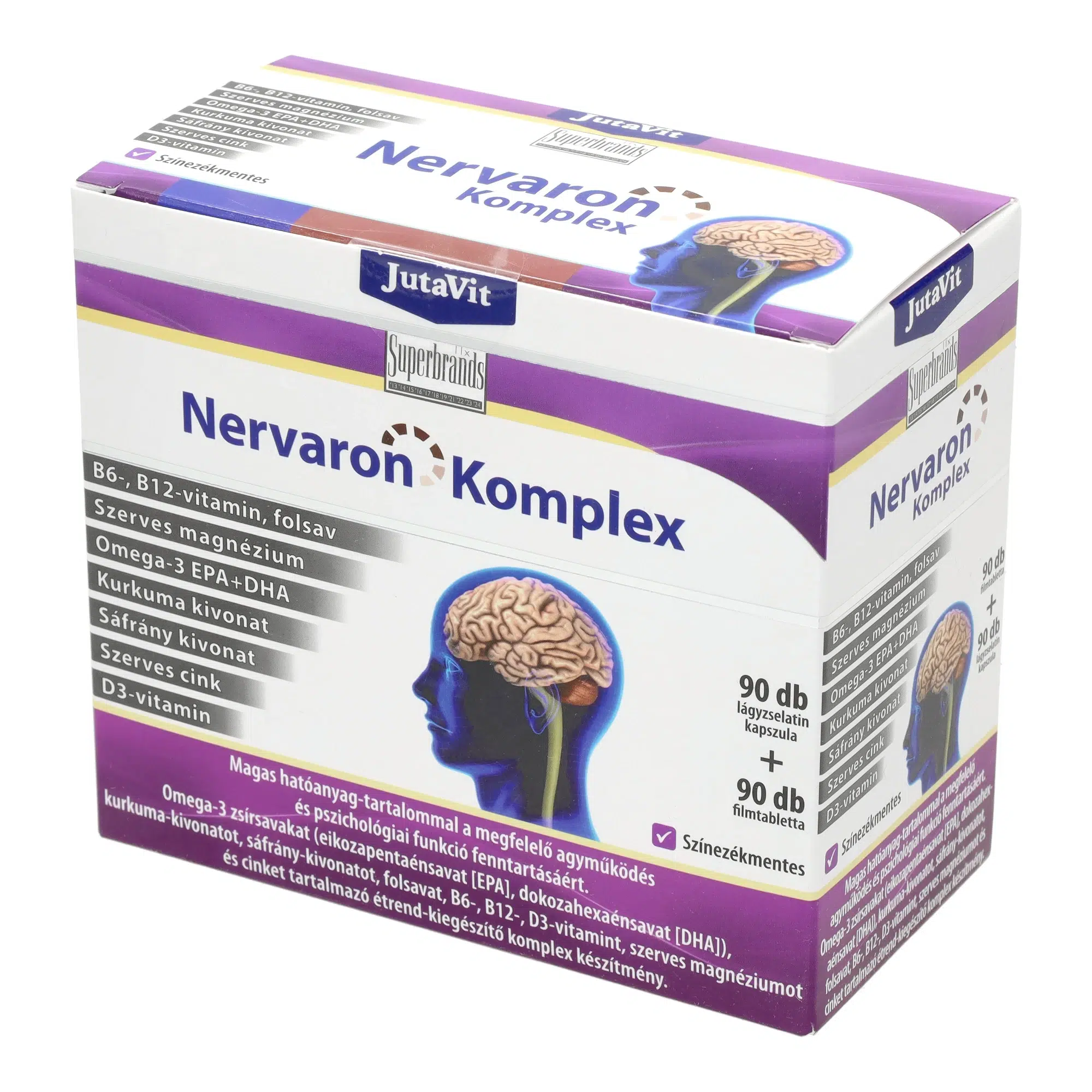 Jutavit Nervaron komplex 90db lágyzselatin kapszula + 90db filmtabletta Jutavit Nervaron komplex 90db lágyzselatin kapszula + 90db filmtabletta