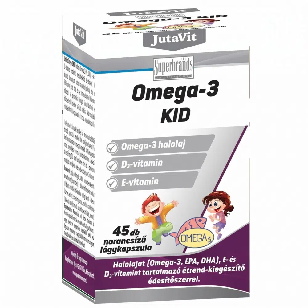 Jutavit omega-3 halolaj Kid lágykapszula 45 db Jutavit omega-3 halolaj Kid lágykapszula 45 db
