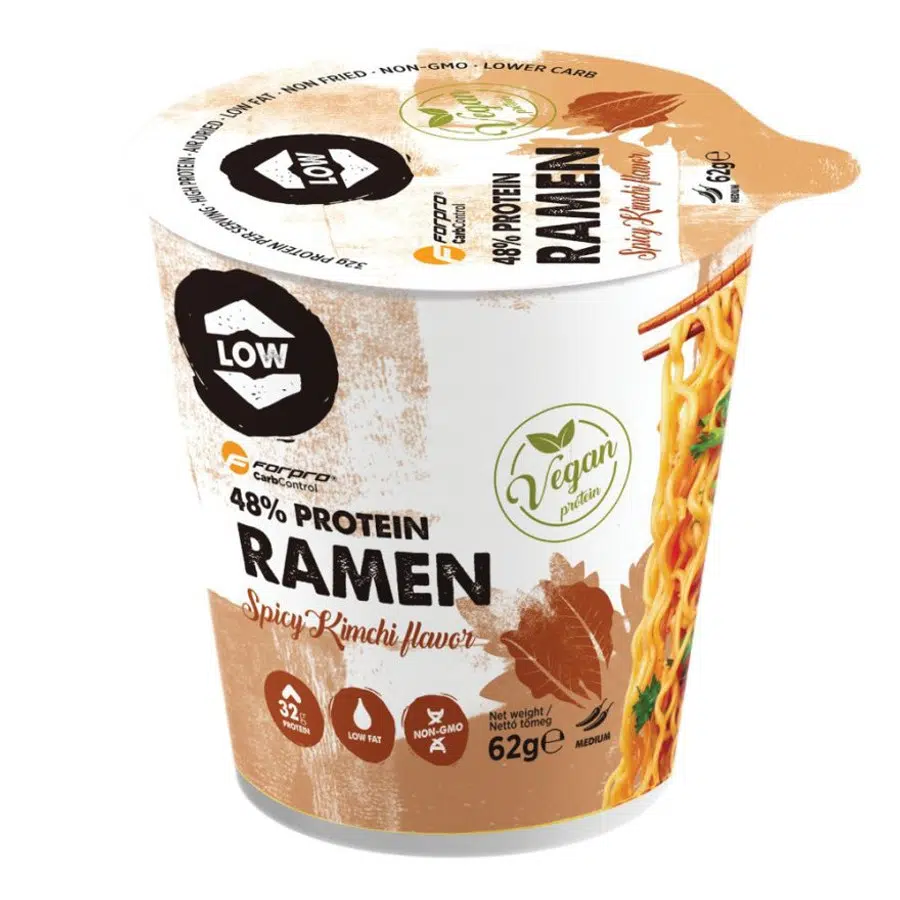 Forpro 48% Protein RAMEN Instant leves Spicy Kimchi ízben - 62g Forpro 48% Protein RAMEN Instant leves Spicy Kimchi ízben - 62g
