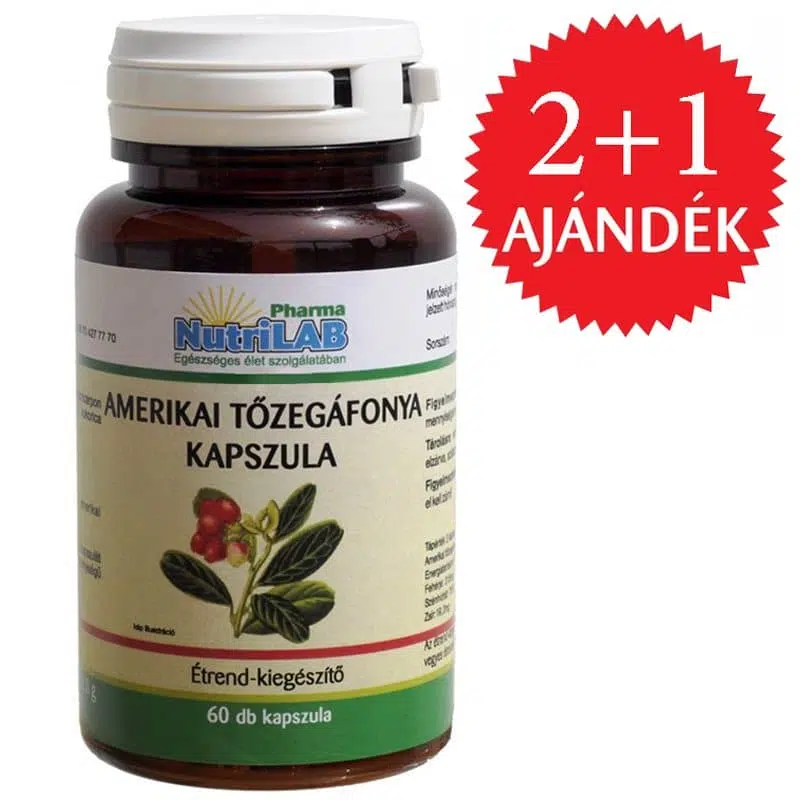 Nutrilab Amerikai tőzegáfonya kapszula 2+1 AKCIÓ - 3x60db Nutrilab Amerikai tőzegáfonya kapszula 2+1 AKCIÓ - 3x60db
