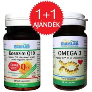 Nutrilab Koenzim Q10 Forte 100mg kapszula + AJÁNDÉK Omega-3 kapszula - 60db+60db