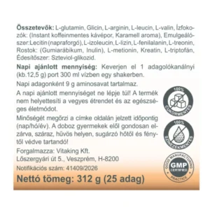 Vitaking Aminosav Komplex karamell-kávé ízű italpor - 312g - Image 4