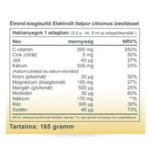 Vitaking Elektrolit citrom-menta ízű italpor - 165g - Image 3