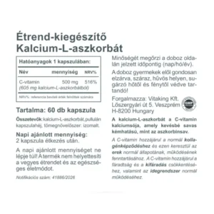 Vitaking C-vitamin Kalcium L-Aszkorbát kapszula - 60db - Image 3 Vitaking C-vitamin Kalcium L-Aszkorbát kapszula - 60db - Image 3