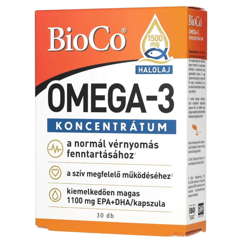BioCo Omega-3 koncentrátum lágyzselain kapszula - 30db BioCo Omega-3 koncentrátum lágyzselain kapszula - 30db