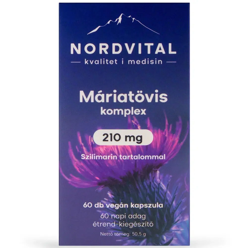 Nordvital Máriatövis komplex 210 mg kapszula - 60db Nordvital Máriatövis komplex 210 mg kapszula - 60db