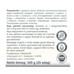 Vitaking Aminosav Komplex citrom ízű italpor - 345g - Image 3 Vitaking Aminosav Komplex citrom ízű italpor - 345g - Image 3