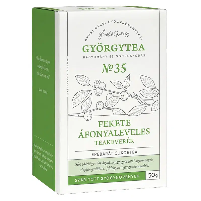 Györgytea Fekete áfonyaleveles teakeverék - 50g Györgytea Fekete áfonyaleveles teakeverék - 50g