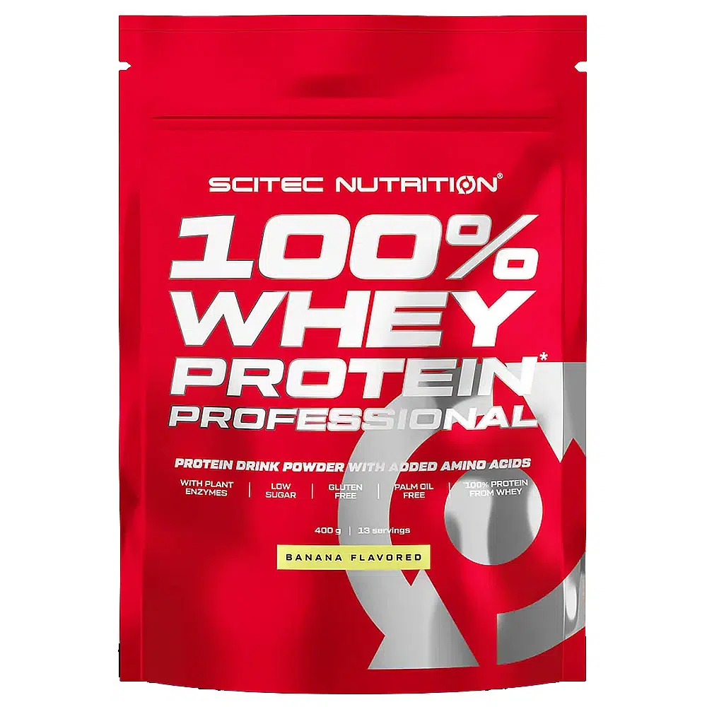 Scitec Nutrition 100% Whey Protein Professional banán - 400g Scitec Nutrition 100% Whey Protein Professional banán - 400g