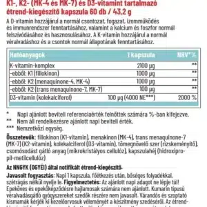 Dr. Herz K-Komplex + D3-vitamin kapszula - 60db Dr. Herz K-Komplex + D3-vitamin kapszula - 60db